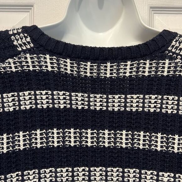 Jones New York Navy Blue&White V Neck Sweater Size M - Picture 8 of 11
